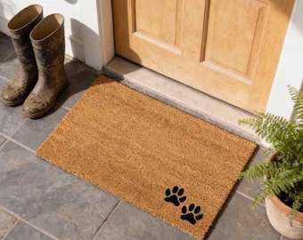 Dog Paw Print Doormat, Paws Gift Welcome Mat Dogs
