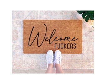 Doormat Funny: Rude Dorm Decor - Custom Personalized Mat