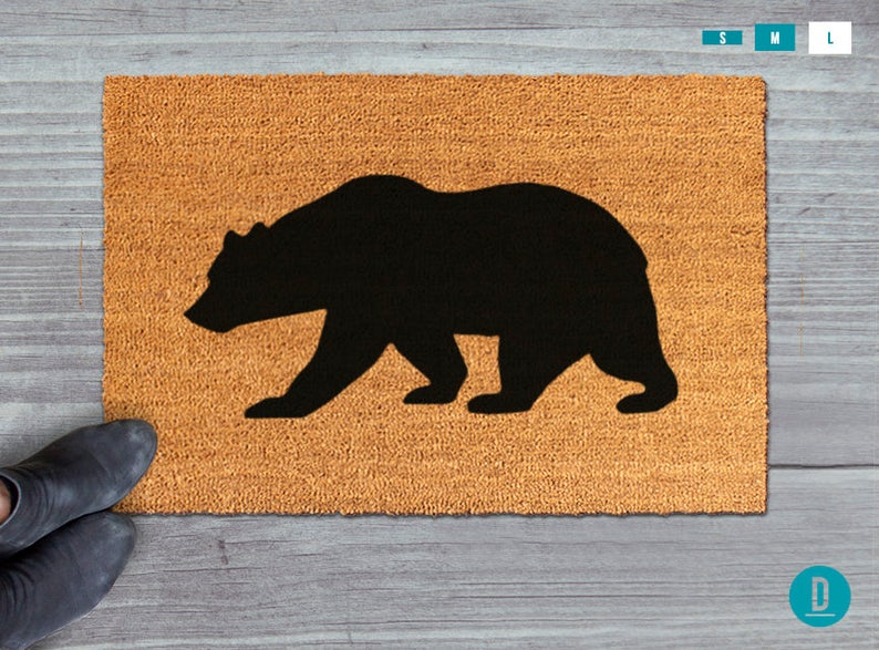 Bear Doormat Bear Door Mat Bear Mat Doormat Door Etsy
