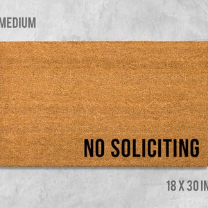 No Soliciting Doormat, Housewarming Gift, Birthday Gift, Anniversary Gift, Welcome Mat, No Trespassing Doormat, Funny Doormat, Rude Doormat