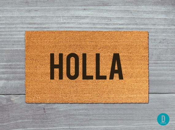 Holla Doormat Holla Door Mat Holla Welcome Mat Holla Mat Etsy