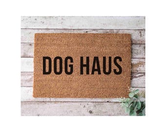 Dog Doormat: Funny Welcome Mat - Coir, Latex Backing