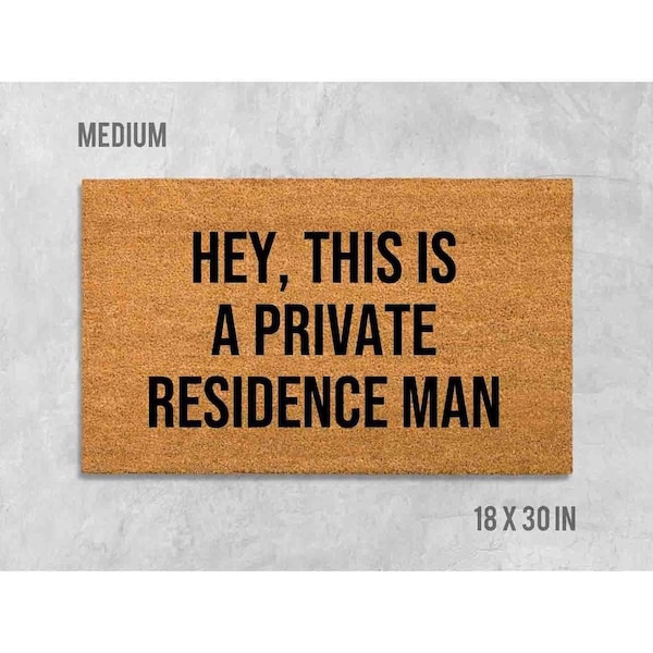 Felpudo para residencia privada: Felpudo divertido de bienvenida - Fibra de coco