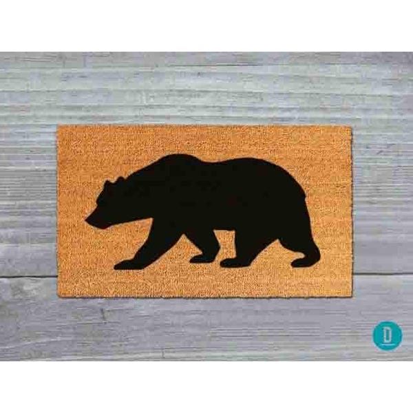 Bear Silhouette Doormat: Natural Coir Welcome Mat