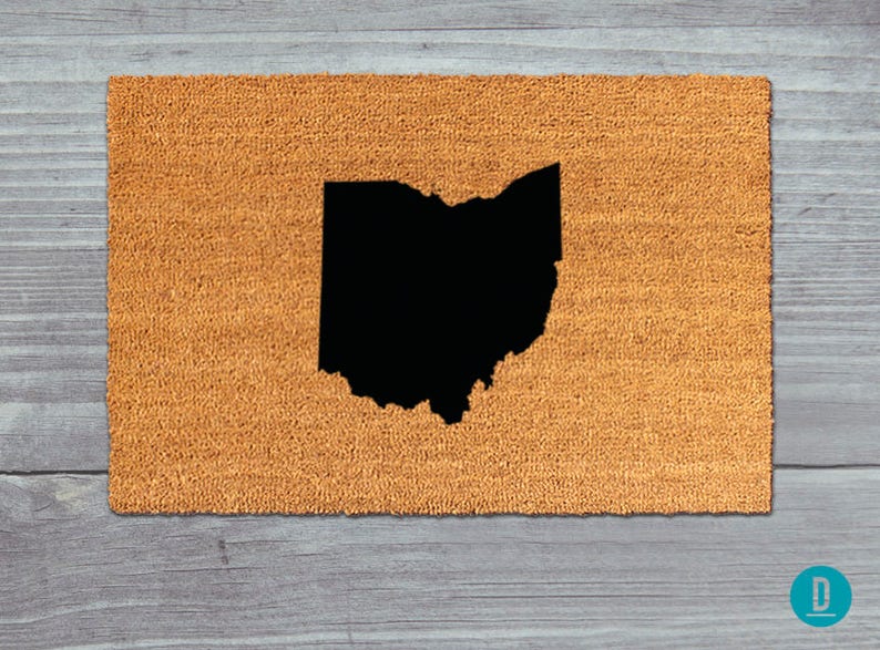 Ohio Doormat Ohio Door Mat Ohio Welcome Mat Ohio State Etsy