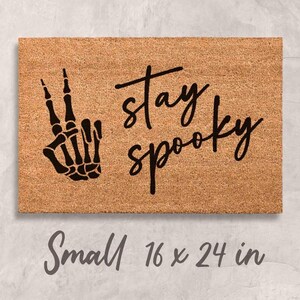 Halloween Doormat: Stay Spooky Design - Natural Coir Fiber image 7
