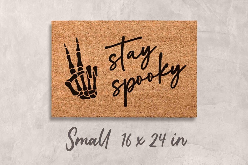 Halloween Doormat: Stay Spooky Design - Natural Coir Fiber image 7