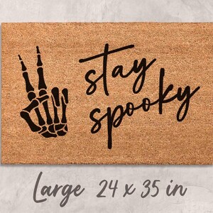 Halloween Doormat: Stay Spooky Design - Natural Coir Fiber image 6