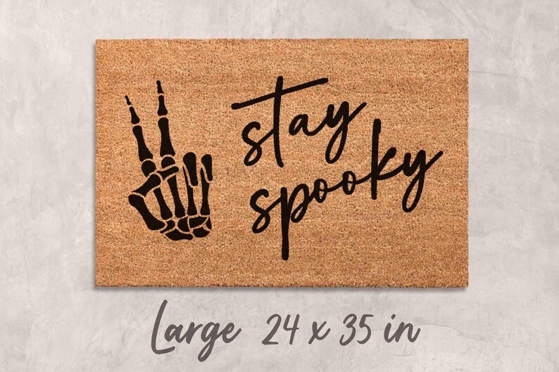 Halloween Doormat: Stay Spooky Design - Natural Coir Fiber image 6