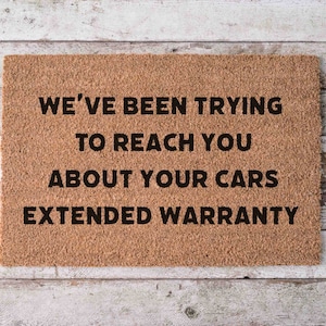 Extended Warranty Doormat Funny Doormat Custom Welcome Mat Funny Gift Unique Door Mats Home Decor Funny Porch Decor Welcome Mat Nerd Gift