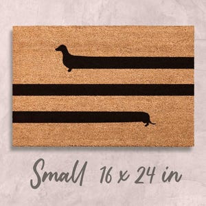 Funny Dachshund Doormat - Dog Mom Welcome Mat, Natural Fiber image 7