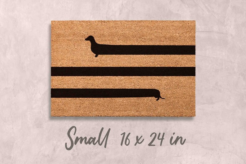 Funny Dachshund Doormat - Dog Mom Welcome Mat, Natural Fiber image 7
