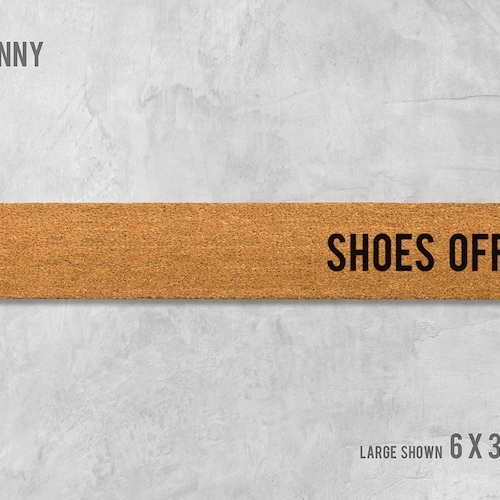 Shoes off Skinny Doormat Shoes off Door Mat Shoes off Etsy