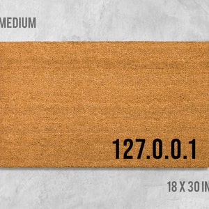 127.0.0.1 Doormat, Localhost Doormat, Networking Doormat, Network Doormat, IP Address, Birthday Gift, Wedding Gift, Housewarming Gift