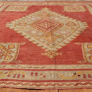 12x13ft Armenian Area Rug | Living Room Rug | Pre-1900&#39;s Antique Natural Dye,Wool Pile Legendary Armenian Oushak Kilim