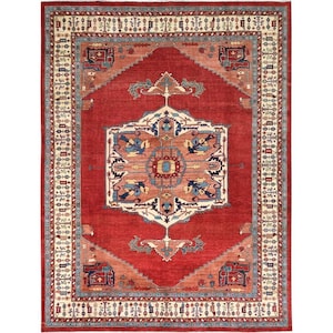Exquisite Tomato Red Color,Angora Pile Legendary Oushak Rug 9&#39;0&quot; x 12&#39; Must See