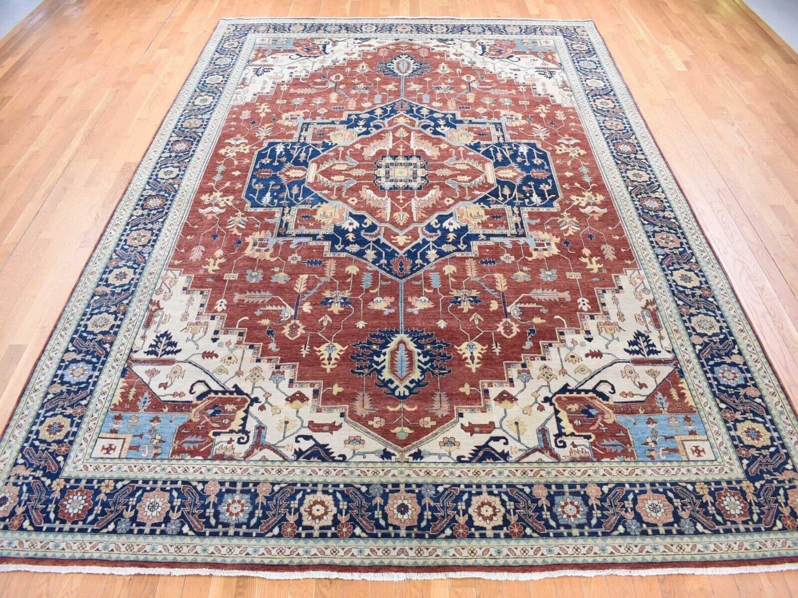 Exquisite Naturel Color,Angora Pile Oushak Rug 10'1" x 13'9"