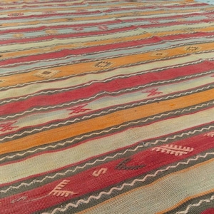 Rare Antique Tribal Flat-woven Kilim from Sivas Cappadocia Turkey 6’1”x 9’5”