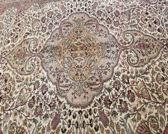 Beautiful Cr1920-1939s Antique Wool Pile Multi-Color Hereke Rug 7’x 9’8”