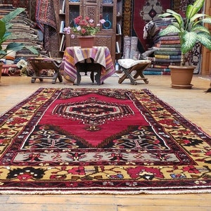 Antique Natural Dyes Wool Pile Collector Qlty Tribal Rug Turkey 4’3”x 9’6”