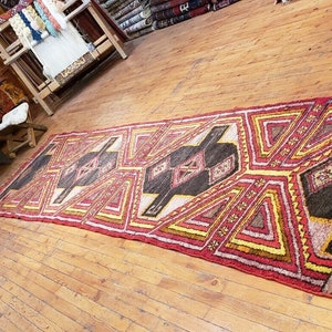 Rare Antique 1920-1930s Wool Pile Natural Dye Armenian Runner 2&#39;10&quot;×11&#39;10&quot;
