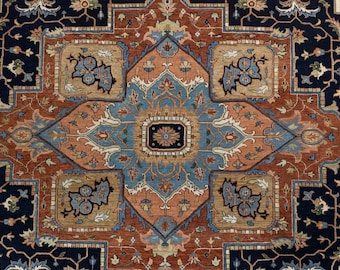 Exquisite Natural Color, Original Heriz Collection Rug 12'0" x 15'4''