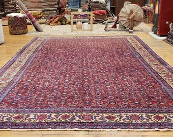 Masterpiece Antique 1920-1930s Wool Pile Legendary Hereke Rug 8x11ft