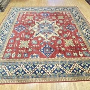 Legendary Armenian Caucasian Nagorno-Karabahk Kazak Rug 13&#39; x 13&#39;