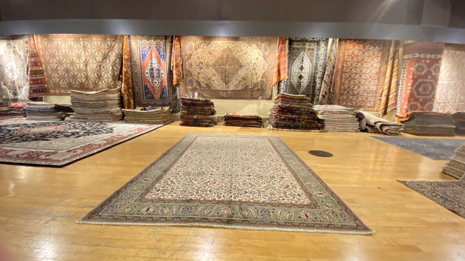 Exquisite Antique 1920-1930s Wool Pile Natural Dye Hereke Area Rug 6’7”x9’7”ft