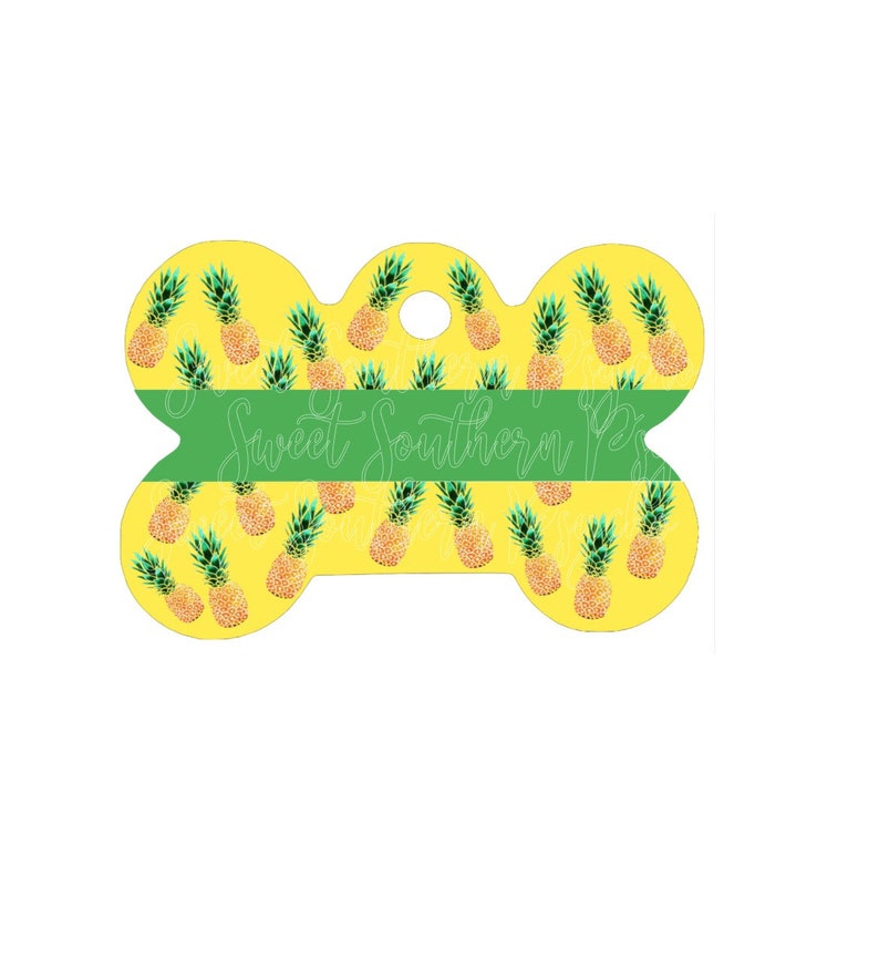 pineapple dog tag