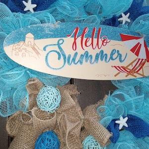 Beach Front Door Summer Wreath
