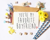 Card for Boyfriend, Romantic Anniversary Card for Him, Minimal, Cute, Love Card for Him, Relashionship Card for boyfriend / girlfriend