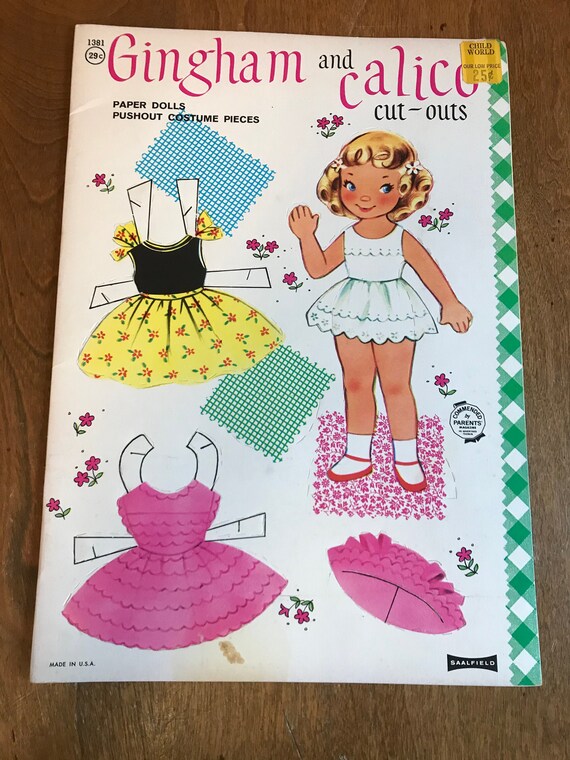 gingham girls paper dolls