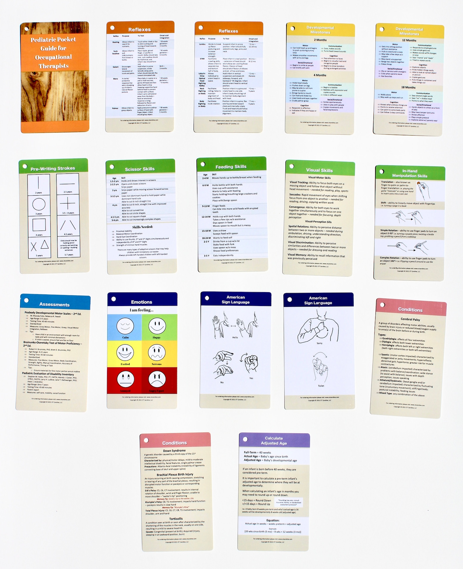 Pediatric Pocket Guide for Occupational Therapists 2nd Edition / OT Pocket Guide / Quick