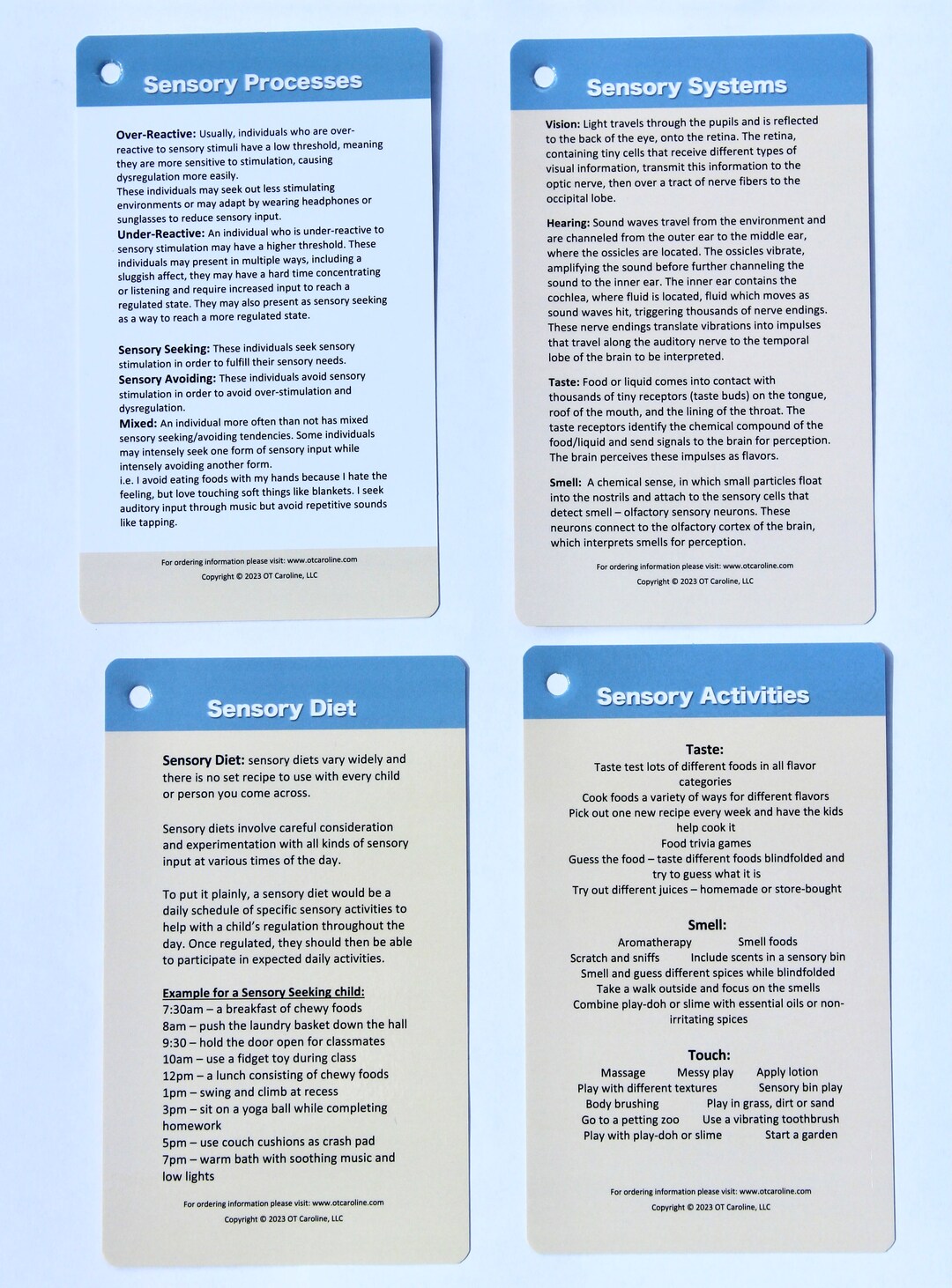 Sensory Expansion / Pediatric Pocket Guide for Occupational Therapists Etsy