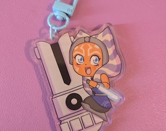 ahsoka lightsaber keychain