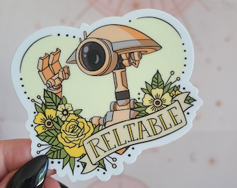 Reliable Cockpit Droid Heart Series | Star Wars | Sticker, Waterproof, 3-inch