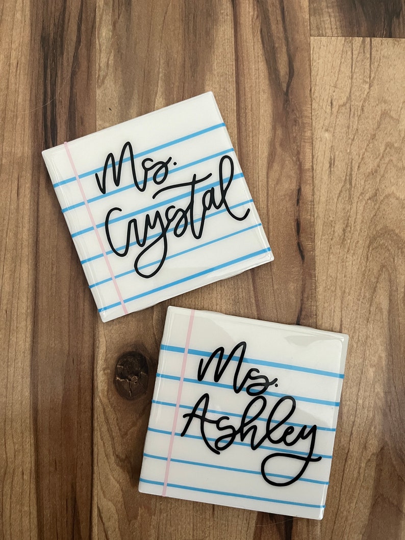 Custom Teacher Coaster - Etsy