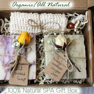Organic handmade soap gift box , Birthday gift for her , Stress Relief Gift , Thank you gift , Friendship Gift ,  Mothers Day Gift