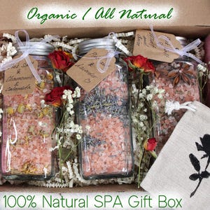 Organic Spa Gift Set – Natural Self-Care Box for Women, Relaxing Gift, Handmade Bath & Body Set, Eco-Friendly Pampering Kit, Birthday Gift