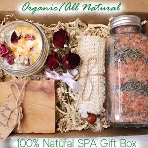 All Natural Gift box for Women , Mothers Day Gift box , Handmade gift, Spa gift for her , Birthday gift , Stress Relief Gift, Thank you gift