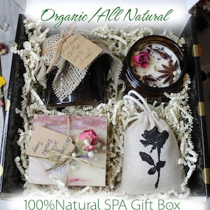 All Natural Gift box Women , Mothers Day Gift box , Handmade soap gifts , SPA kits and gifts , Birthday gift for her , Stress Relief Gift
