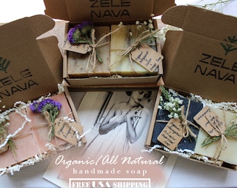 Organic handmade soap, SPA Gift Box , Valentines Day Gift, Gift for friend , Gift for colleague, Gift for mom, Self-care gift, Birthday gift
