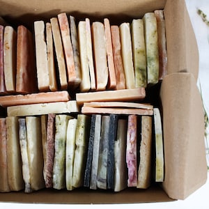 Assorted Handmade Soap Bar Ends  / Soap End Bundle / Organic Soap Sampler / Cold Process Soap / All Natural Soap Box / GMO Paraben Free Soap