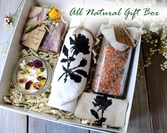 All Natural Gift box Women , Velentines Gift Box, Spa gift box , Birthday gift for her , Stress Relief Gift , Thank you gift