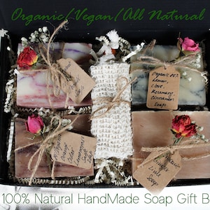Organic handmade soap gift set , Artisan Handmade Soap Gift Box , Birthday gift , Personalized Gift , Self care gift box , Mothers Day Gift