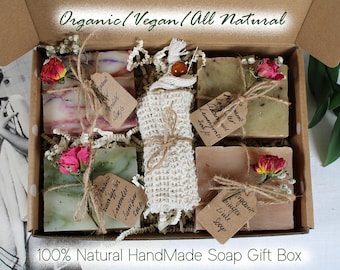 Organic handmade soap gift box , Birthday gift for her , Stress Relief Gift , Thank you gift , Friendship Gift , Mother's day gifts