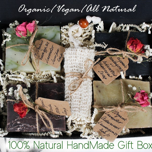 Handmade soap gift set / Mothers day gift / Homemade soap bar / Organic spa gift set / Organic soap box / Gift set for her birthday