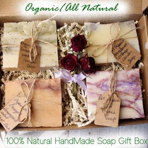 Organic Handmade Soap gift set , Mothers Day Gifts, Birthday Gift Box, Stress Relief Gift, Friendship Gift , Self Care Gift , Gift for woman