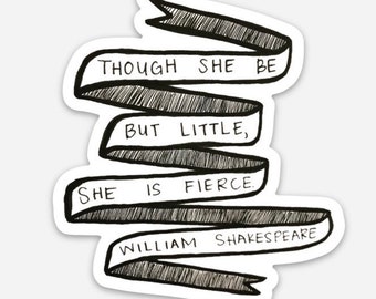 William Shakespeare Literary Vinyl Sticker — A Midsummer Night's Dream — Little and Fierce